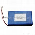 Replacement lipo battery505080 2200mah for medical equipment back-up