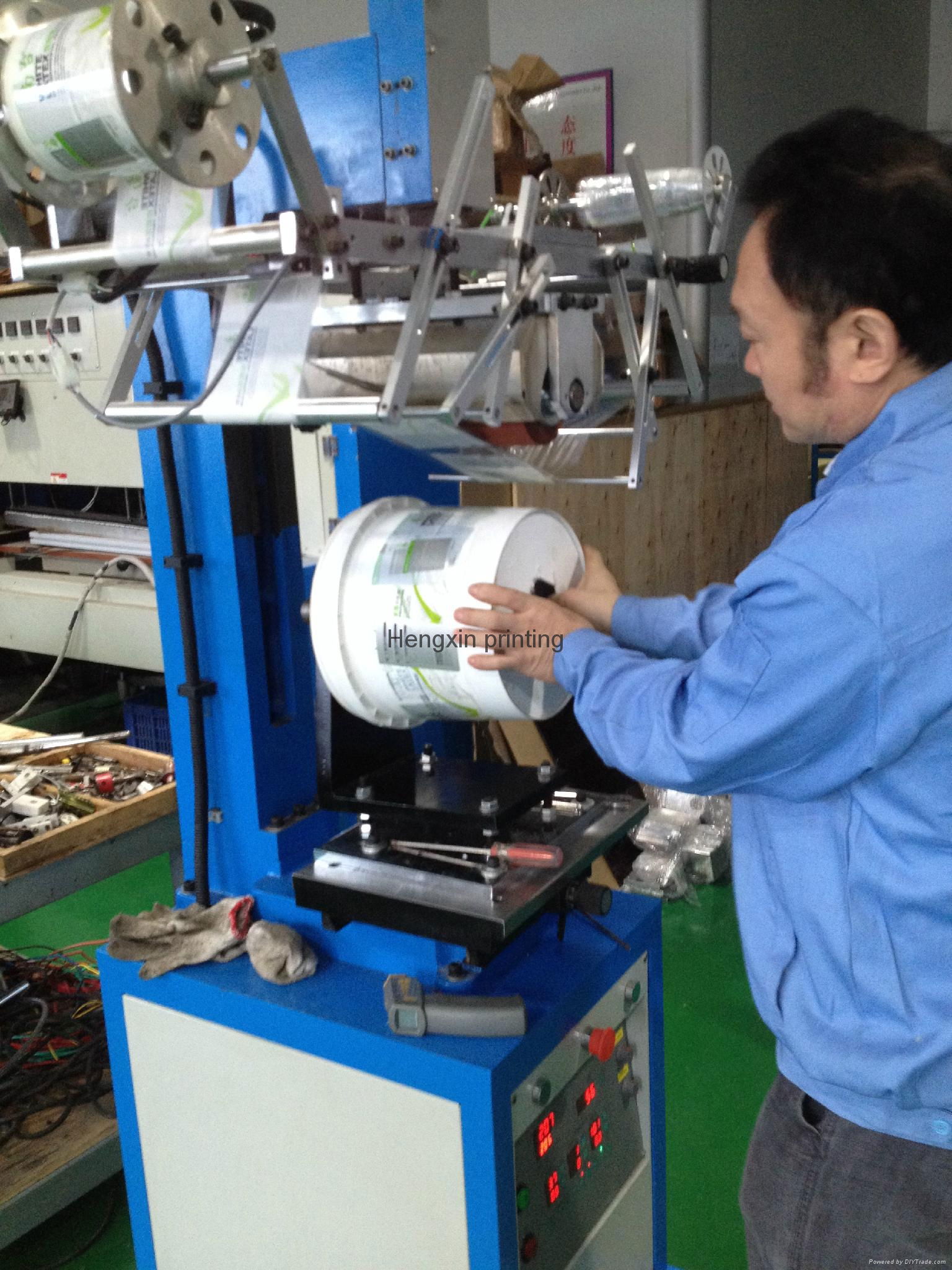 Manufacturer plastic bucket cylindrical heat transfer machine  4