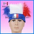france sports fan wig with headband  1