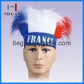 france sports fan wig with headband  5