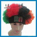 Argentina Crazy afro wig /party wig hat with eslatic band