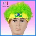 Argentina Crazy afro wig /party wig hat with eslatic band 5