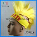 Super Fan Mohawk wig Football Supporter's Wig/customized wig with logo printing 4