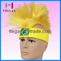 Super Fan Mohawk wig Football Supporter's Wig/customized wig with logo printing 3