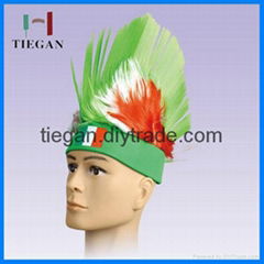 2015 Customized Euro Cup Mullet wig with  Band