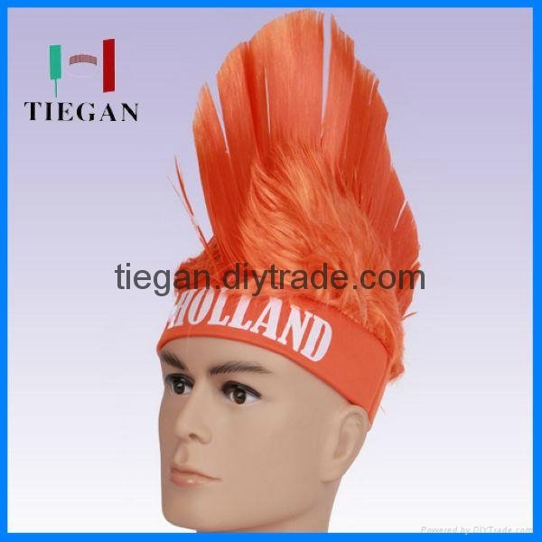 2015 Customized Euro Cup Mullet wig with  Band  3