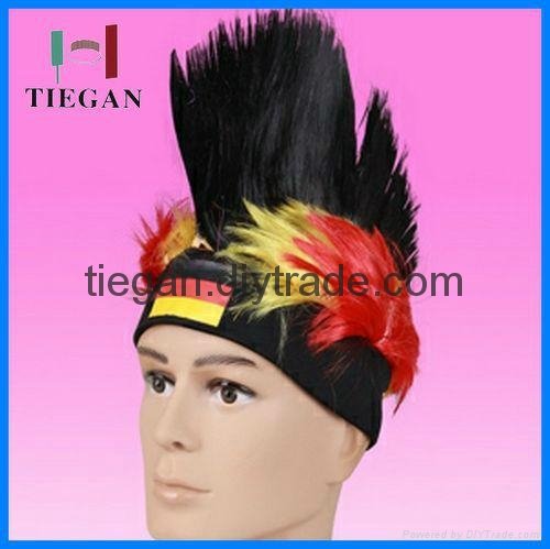2015 Customized Euro Cup Mullet wig with  Band  4