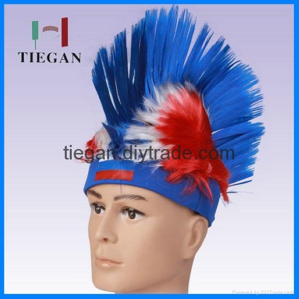 2015 Customized Euro Cup Mullet wig with  Band  5
