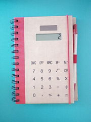 Promotion dual Notebook Calculator with pen