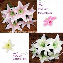 Wholesale Bridal Flower Arrangements Flower Lilys Supplier/Fabric Flower