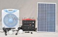 便攜式太陽能系統2 LED 燈12VDC風扇20W太陽能板