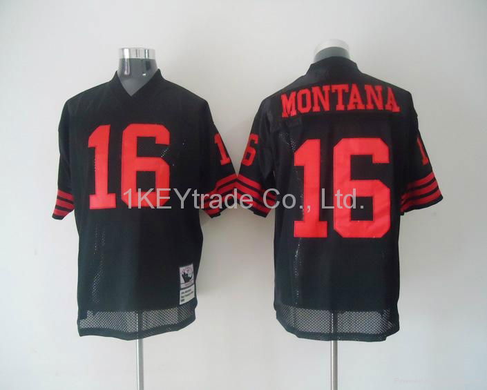 Latest Hotsale Joe Montana 16 Jersey        NFL Jersey San Francisco 49ers BLACK