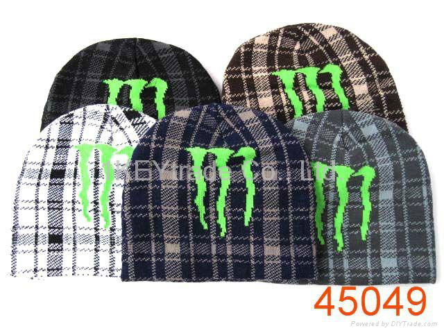 2012 New Design Monster Energy Unisex Woolen Caps High Quality Fashion Hats  2