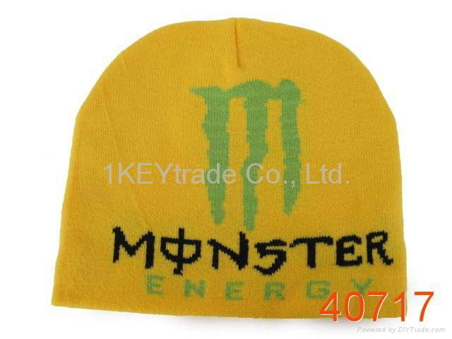2012 New Design Monster Energy Unisex Woolen Caps High Quality Fashion Hats  5