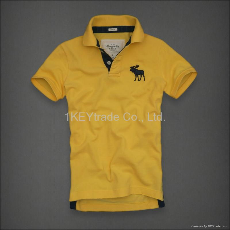 2012 AF Tshirts Men Lapel T-shirts Turndown Collar Polo T-shirts S-XXL 8 Colors