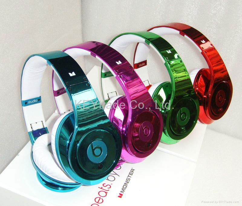New Arrival Monster Beats Headphones Electroplate Purple Blue Red Green