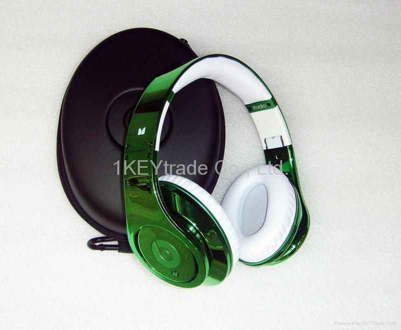 New Arrival Monster Beats Headphones Electroplate Purple Blue Red Green 4