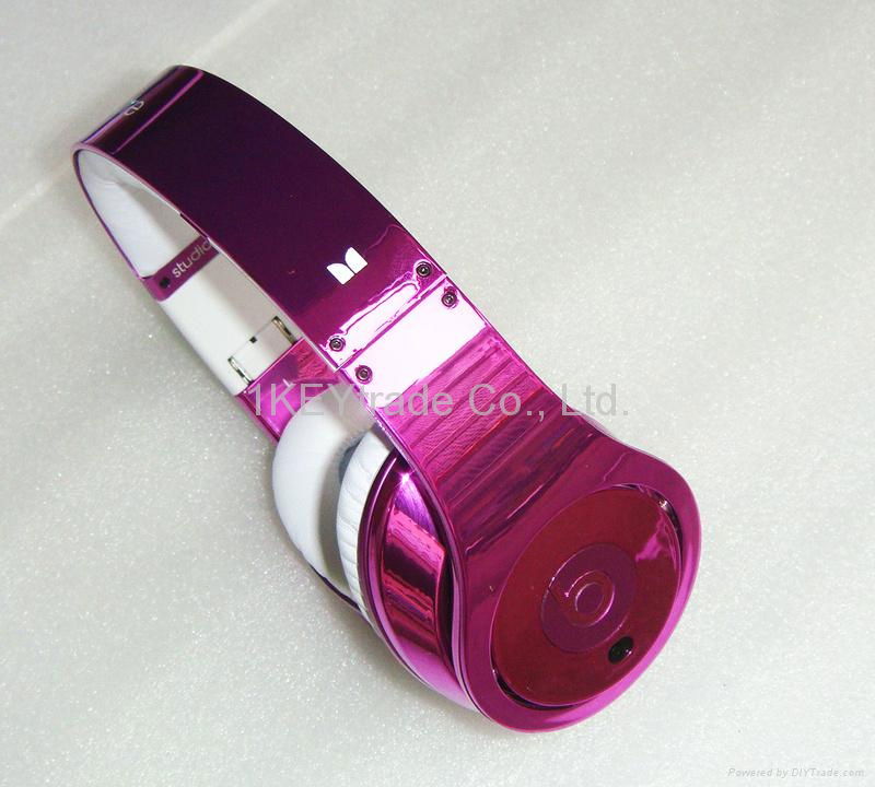 New Arrival Monster Beats Headphones Electroplate Purple Blue Red Green 5