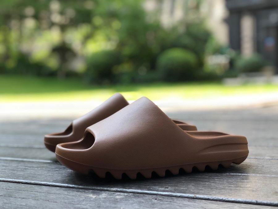 Golden Brown Yeezy Slides FLAX Men Slippers Casual Footwear Unisex Sliders Gift