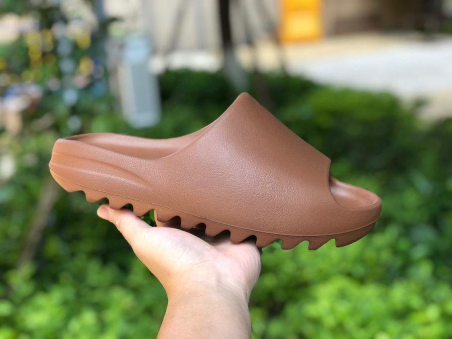 Golden Brown Yeezy Slides FLAX Men Slippers Casual Footwear Unisex Sliders Gift 2