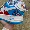 Marvel x Bape STA Sneakers Captain America Shoes Fashion Board Shoes Gift 8