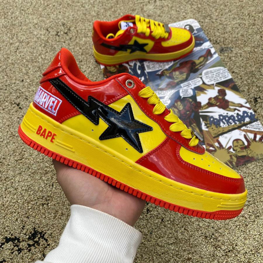 Iron Man Sneakers Marvel x Bape STA Shoes Marvel Fans' Must-have Shoes Gift 3