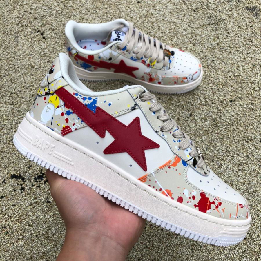 New BAPE STA SK8 Shoes Bape Casual Shoes Low Graffiti Bape Shoes 3