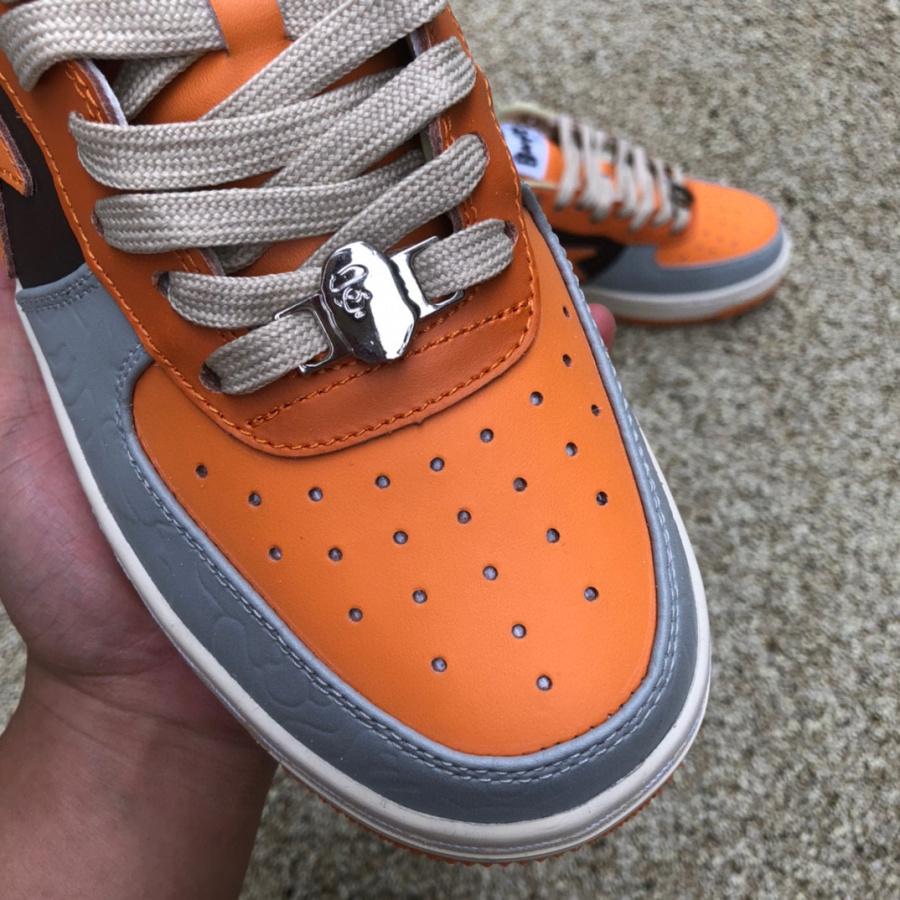 A Bathing Ape Sports Shoes BAPE STA SK8 Board Shoes Grey Orange Bape Shoes Gifts 4