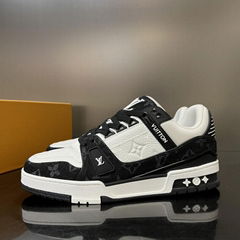 Women Low Top Suede & Leather Platform Trainer Luxury Sneakers Lv''s Shoes  - China Replica Shoes and Brand Shoes price