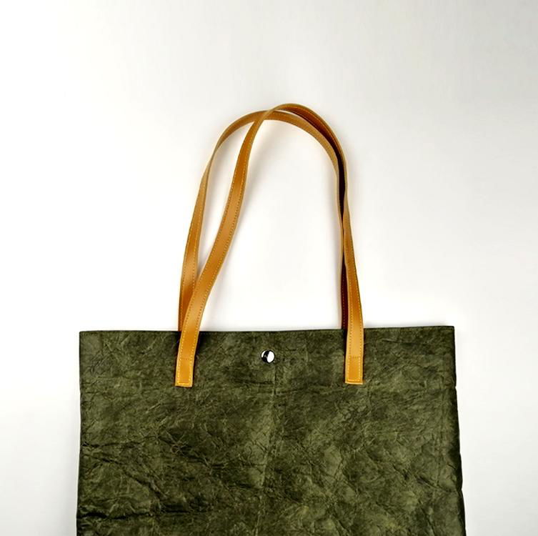 Washed solid DuPont bag   Eco-friendly foldable shopping bag 2