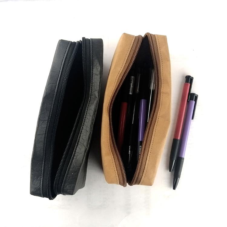 Washable Kraft Paper Pencil case Environmental Art Pencil case 4