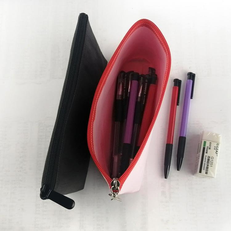 牛皮纸笔袋 文具用品收纳袋 大容量防水纯色化妆包 航空袋 4