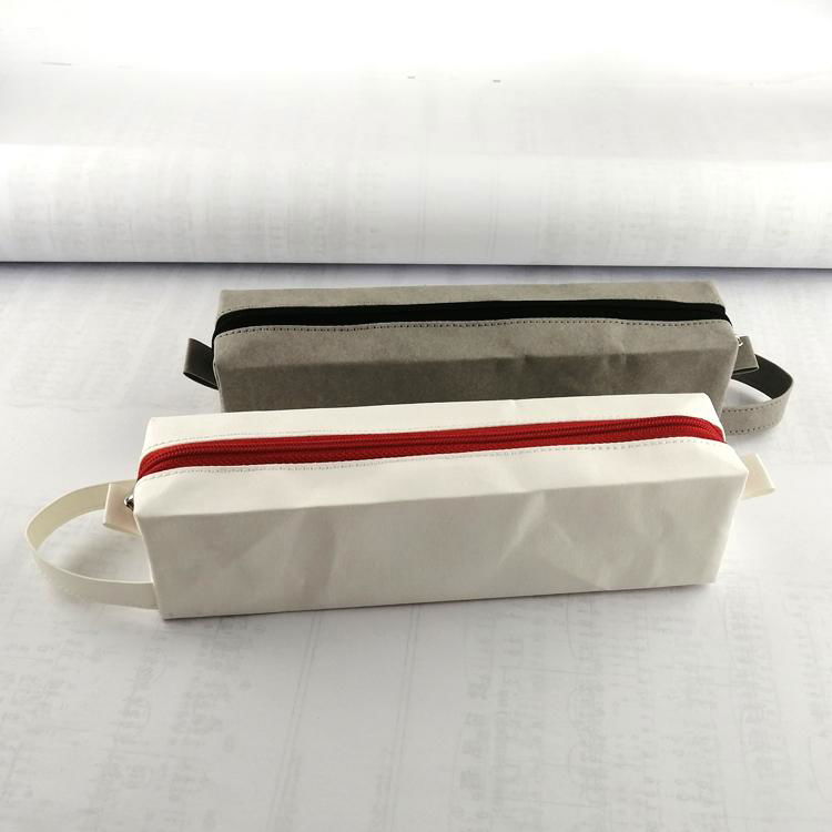 Washable Kraft Paper Pencil case Eco-friendly makeup bag 2