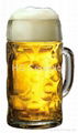 Glass beer stein, 1 liter