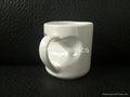 Sublimation heart  shape mug  2