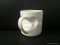 Sublimation heart  shape mug 