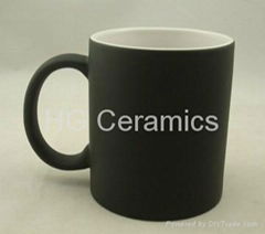 Matte color change mug ,satin finish color change mug 