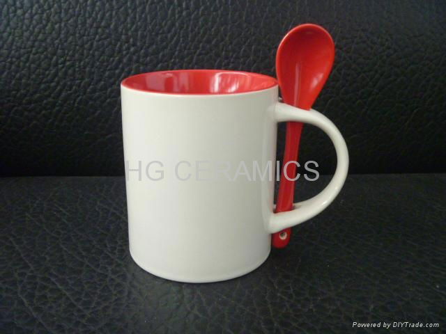 11oz sublimation mug with spoon 4