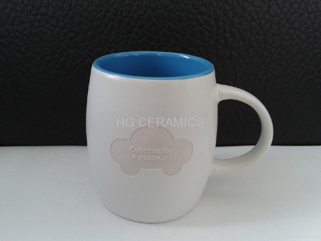 14oz Laser engraved ceramic mug HG CERAMICS (China Manufacturer