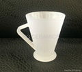 Outside frosted sublimation coated glass mug  2