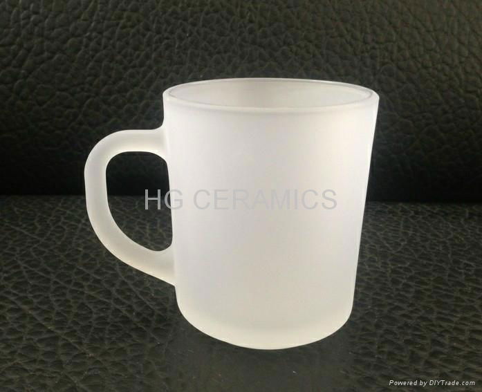 Outside frosted sublimation coated glass mug  3