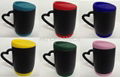 Black color change mug  with silicon lid and bottom  1