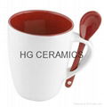 11oz  inner red spoon mug 