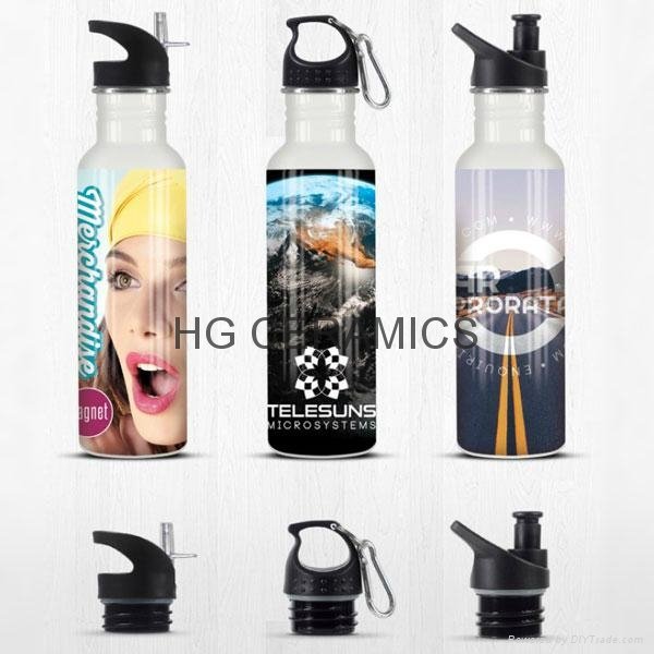 750ml  Stainless steel   Water bottle, sublimation coated