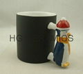 Santa Claus Handle color change mug , Penguin handle color change mug  2