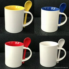 11oz inner color spoon  mug 