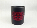 11oz matte finished mug with laser logo  , color change laser logo 