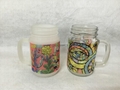 16oz Sublimation Mason jar ,Round  shape ,with handle   