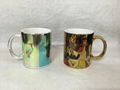 Sublimation gold mug , silver mug  1