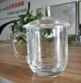10oz  Sublimation clear glass mug with lid 